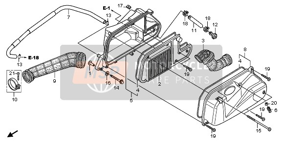 Honda FES125 2010 Purificateur d'air pour un 2010 Honda FES125